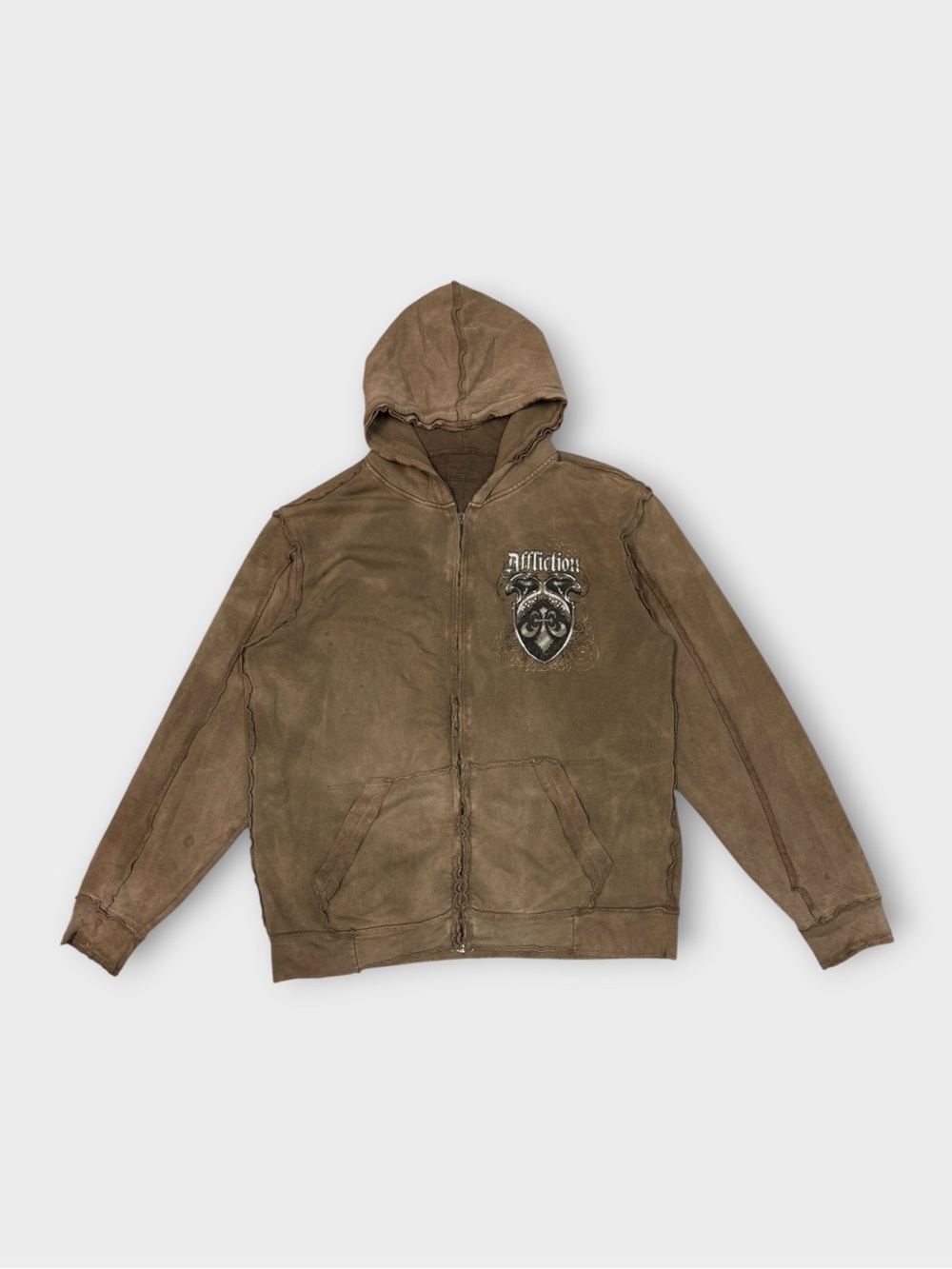 Affliction | Brown Zip-Up Hoodie